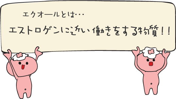 エクオールとは…エストロゲンに近い働きをする物質！！