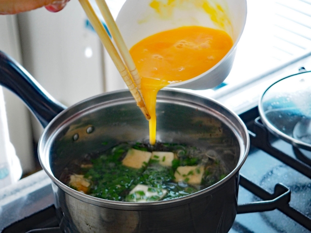 ふわふわかき卵の味噌汁レシピ