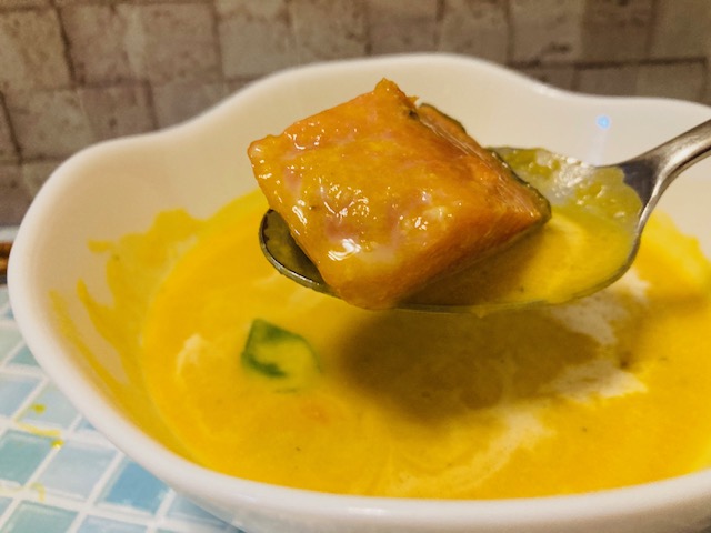 レシピ⑤鮭とかぼちゃの塩麹滋養ポタージュ